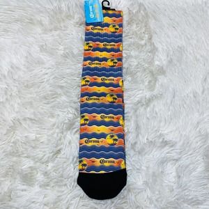 Corona Beer Striped Sunset Crew Socks